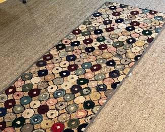 Very heavy wool rug, great modern geometric design!