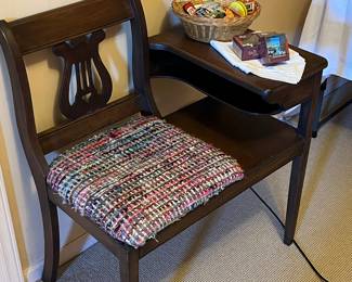 Vintage gossip bench or otherwise referred to as a telephone table. Popular in the 30’s-50’s