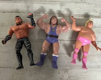 Vintage 1985 WWF LJN Wrestling Superstars Lot Figures Rubber Wrestlers Tita
