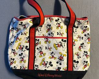 Walt Disney World Mickey Mouse Tote Bag Disney Parks Pearl Weave Shoulder Bag