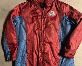 Colorado Avalanche NHL Licensed Jacket – XL – Maroon & Blue Windbreaker Fleece Lined