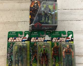 G.I. Joe Action Figure Lot – Sgt. Stalker, Tunnel Rat, Duke & Neo-Viper (Rise of Cobra) – Carded