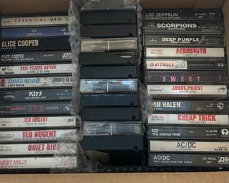 Vintage Rock Cassette Tape Collection Classic Rock Metal Pop 1970s 1980s Lot of 35