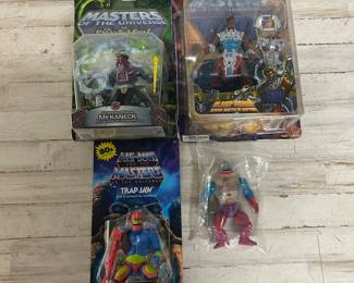 Masters of the Universe MOTU Action Figure Lot – Clamp Champ, Trap Jaw, Mekaneck, Roboto, Snake Men, Vintage & 200X Co