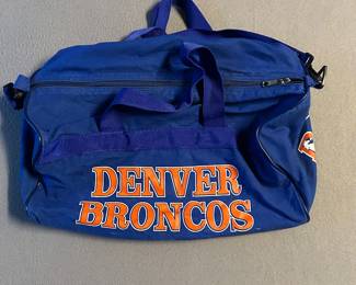 Vintage Denver Broncos Duffel Bag – Classic Blue & Orange NFL Gym Travel Bag