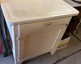 Various porcelain tables and cabinets
