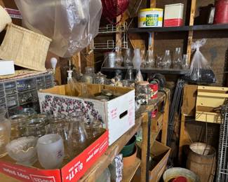 Ball jars and Lamp Chimneys