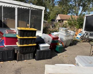 A few storage bins