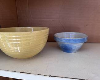 Just two of a great collection of vintage stoneware bowls