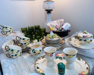 Peachbloom Johnson Brothers china dish set, quality made in England