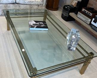Glass on Brass Formal Room Table