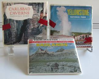 View-Master reels: Yellowstone and Carlsbad Caverns National Park, Badlands National Monument