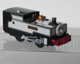 Freddie the train engine from Thomas the Tank Engine series. Battery-operated train.