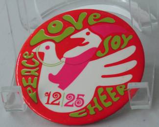 Christmas pinback button