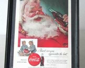 1950s Coca-Cola advertisement featuring Santa