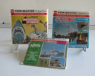 View-Master reels: Universal Studios, Sea World, and Knott's Berry Farm