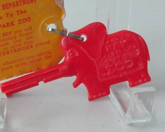 Very collectible! Woodland Park Zoo (Seattle) Talking Storybook Key from the 1960s!