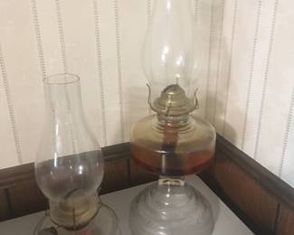 Vintage oil lamps