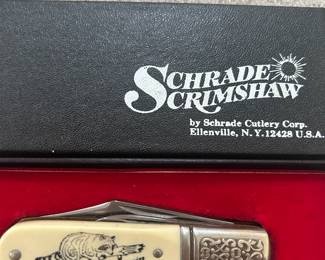 Schrade Scrimshaw knife