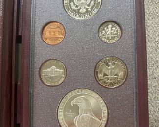 Several uncirculated sets of coins