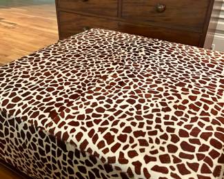 Giraffe print ottoman
