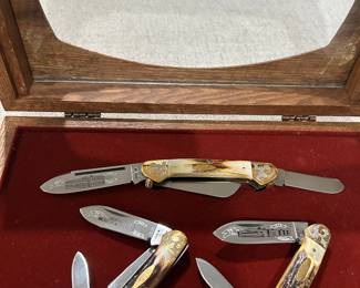 Case XX 75th anniversary set, 3 knives in display box