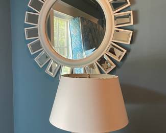 Pair of matching lamps and a pair of matching mirrors
