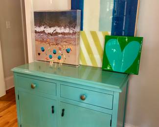 39” painted cabinet 