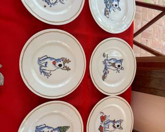 XMAS LUNCHEON PLATES