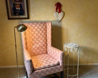 SIDE CHAIR AND LAMP