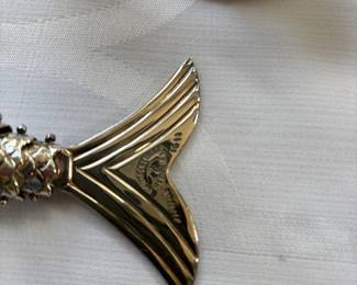 Emilia Castillo silver plate articulated figural fish bottle opener
