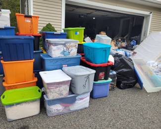 Large totes still full of new household merchandise!!! 