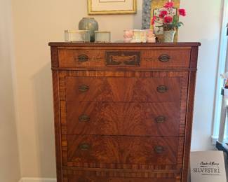 Sligh Furniture Hepplewhite five drawer tall chest