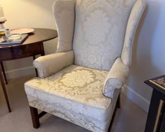 Ellis & Squires Chippendale style wing chair