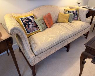 Vintage Hickory Chair Chippendale style camelback sofa