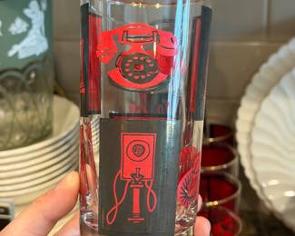 LIBBEY Old Telephones Tumblers – Set of 14 – Vintage 1960’s