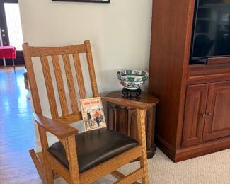 Gustav Stickley style  custom hand made oak rocker