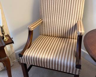 Vintage Chippendale Style Mahogany  Lolling Chair