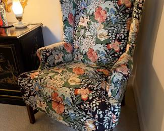 Vintage Hickory Chair Chippendale style wing chair