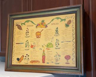 Vintage 70's Three Mountaineers Herb & Spice Rack Cabinet Wall Storage Shelf