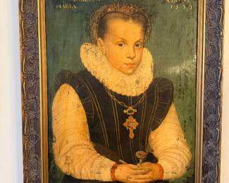 Antique Print on canvas of Princess Isabella Maria 1570