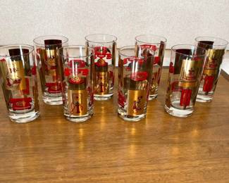 Telephone Glasses - set of 8