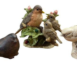 Carved Birds Italy Ivory  More 