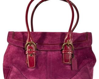 COACH Soho Plum Suede Handbag 