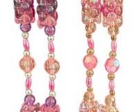 Purple Pink Long Chain Necklace Pair 
