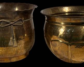 Brass Cachepot Planters 