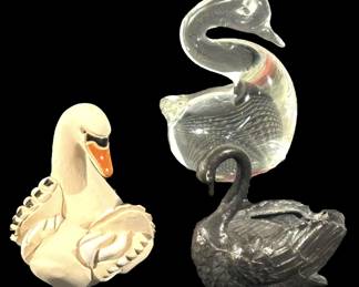 Swan Miniature Decor Various Mediums 