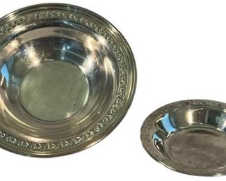 Reed Barton Classic Rose Silver Bowls 
