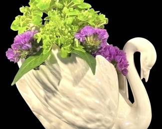 Goebel Ceramic Swan Vase 