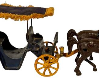 Vintage Stanley Toys Cast Iron Carriage 